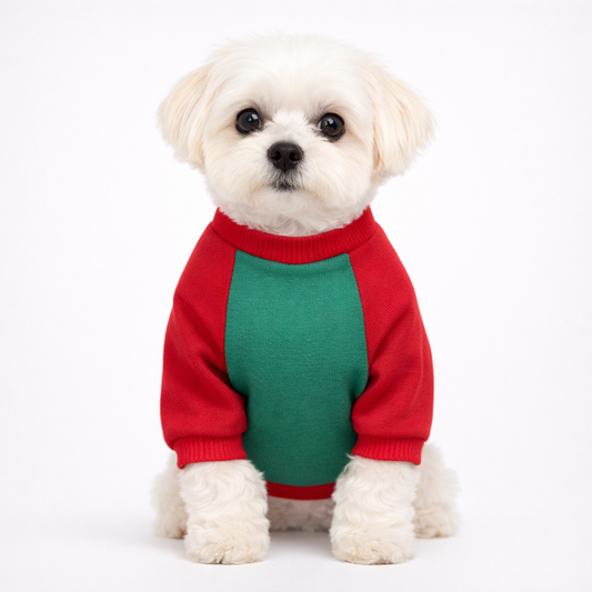 Yılbaşı Konseptli Cepli Polar – Kedi ve Köpekler İçin Sıcak ve Şık Kıyafet