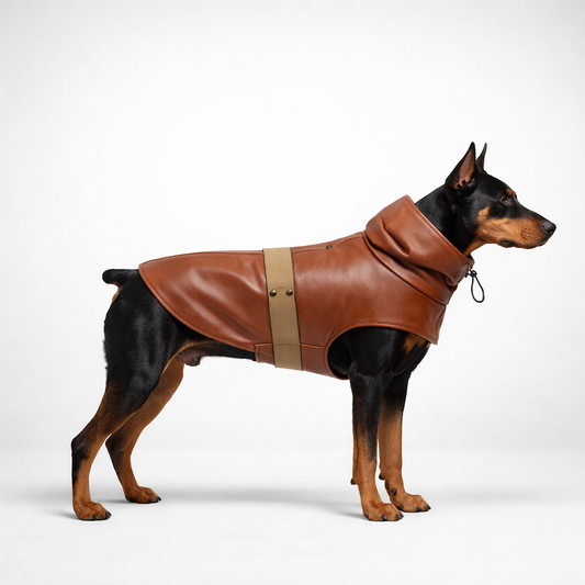 Premium Deri Yağmurluk  Köpekler İçin Dayanıklı Yağmurluk